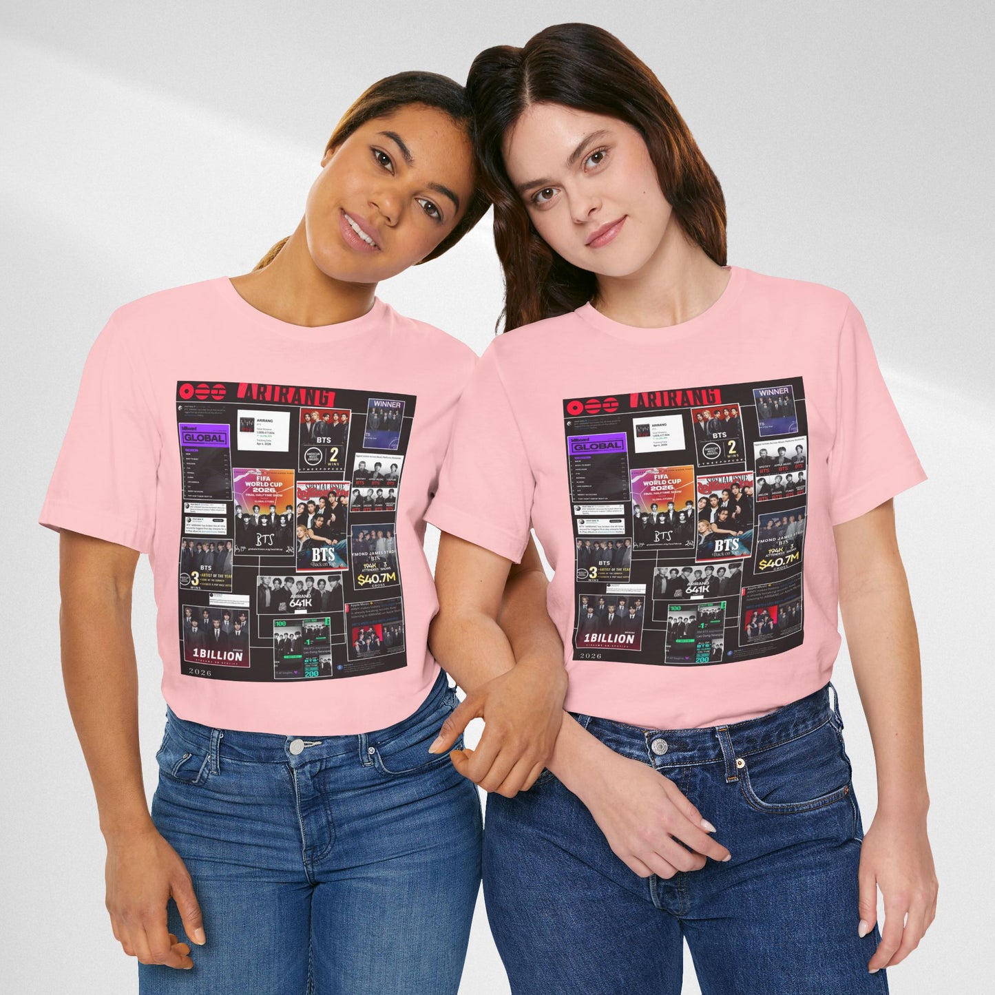 BTS  ARIRANG Collage Graphic Tee — K‑Pop Fan Tribute Shirt