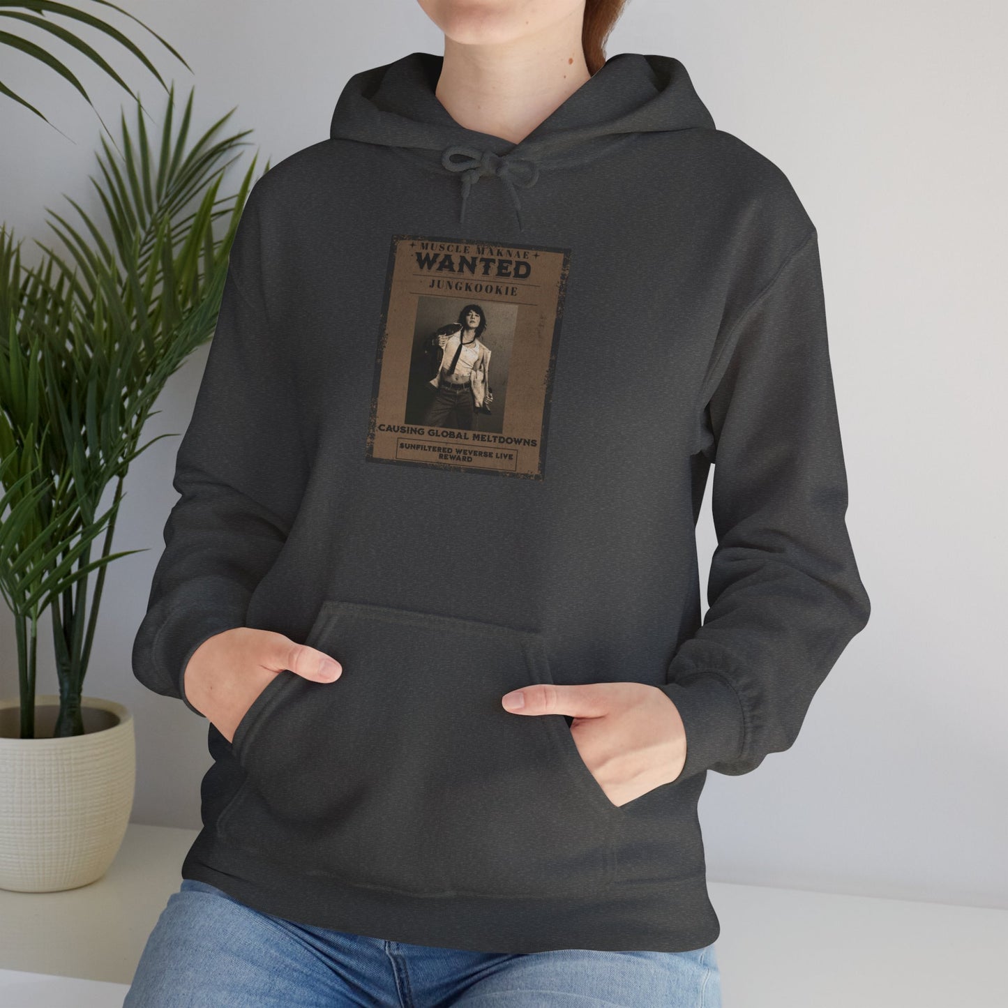 Hoodie — Vintage JK 'WANTED' Poster Graphic Pullover