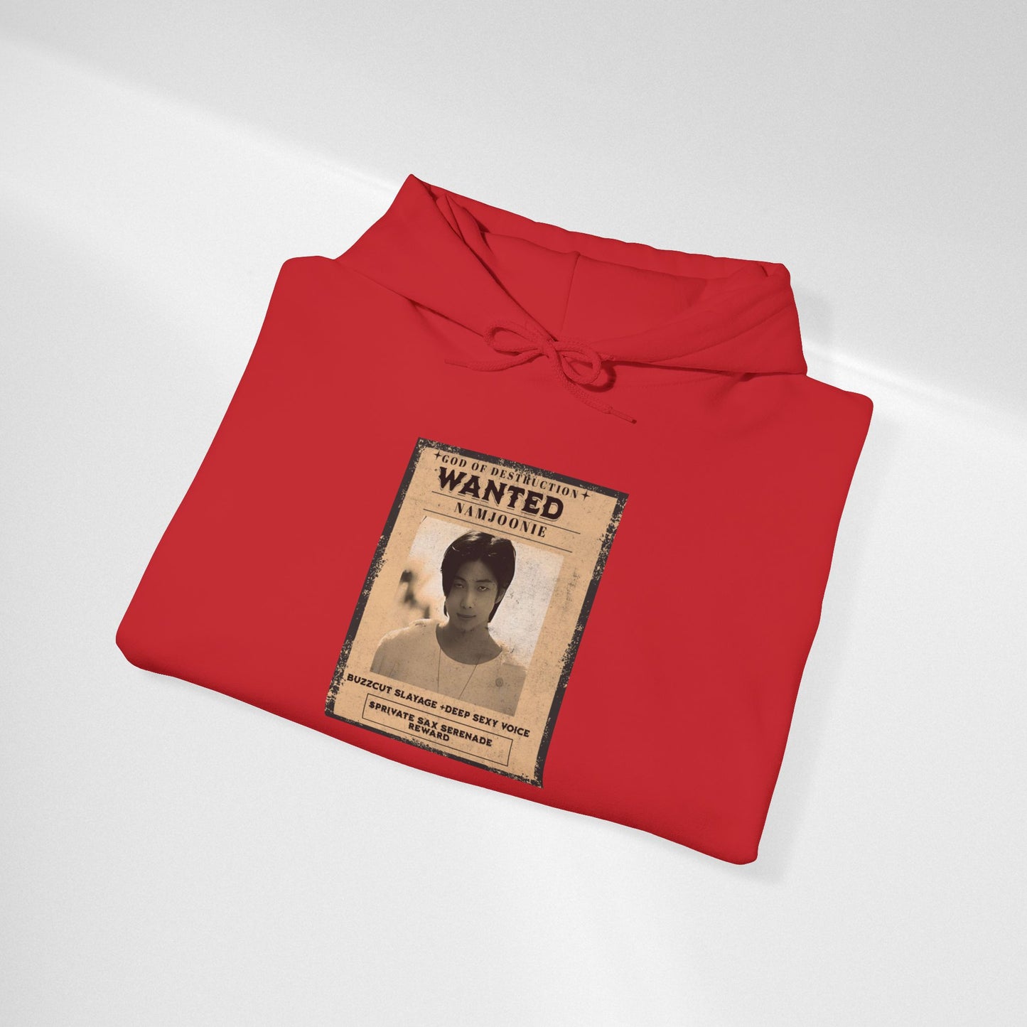 Hoodie - Vintage Namjoon 'WANTED' Poster Graphic Pullover
