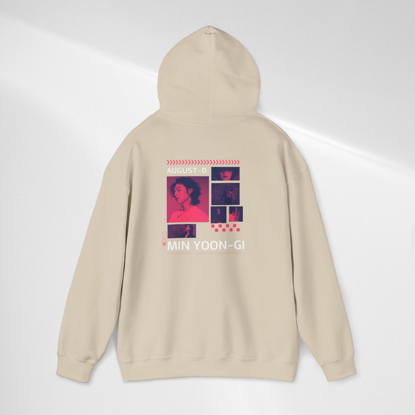 Min Yoon-gi Photo Grid Hoodie — K-Pop Retro Tour Aesthetic