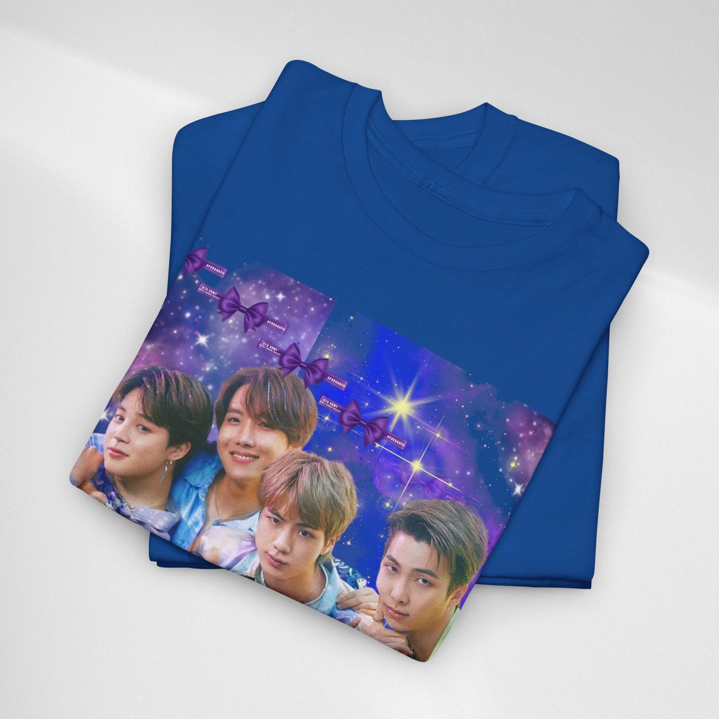 BTS Collage Tee — Purple Dream Photo Graphic T-Shirt