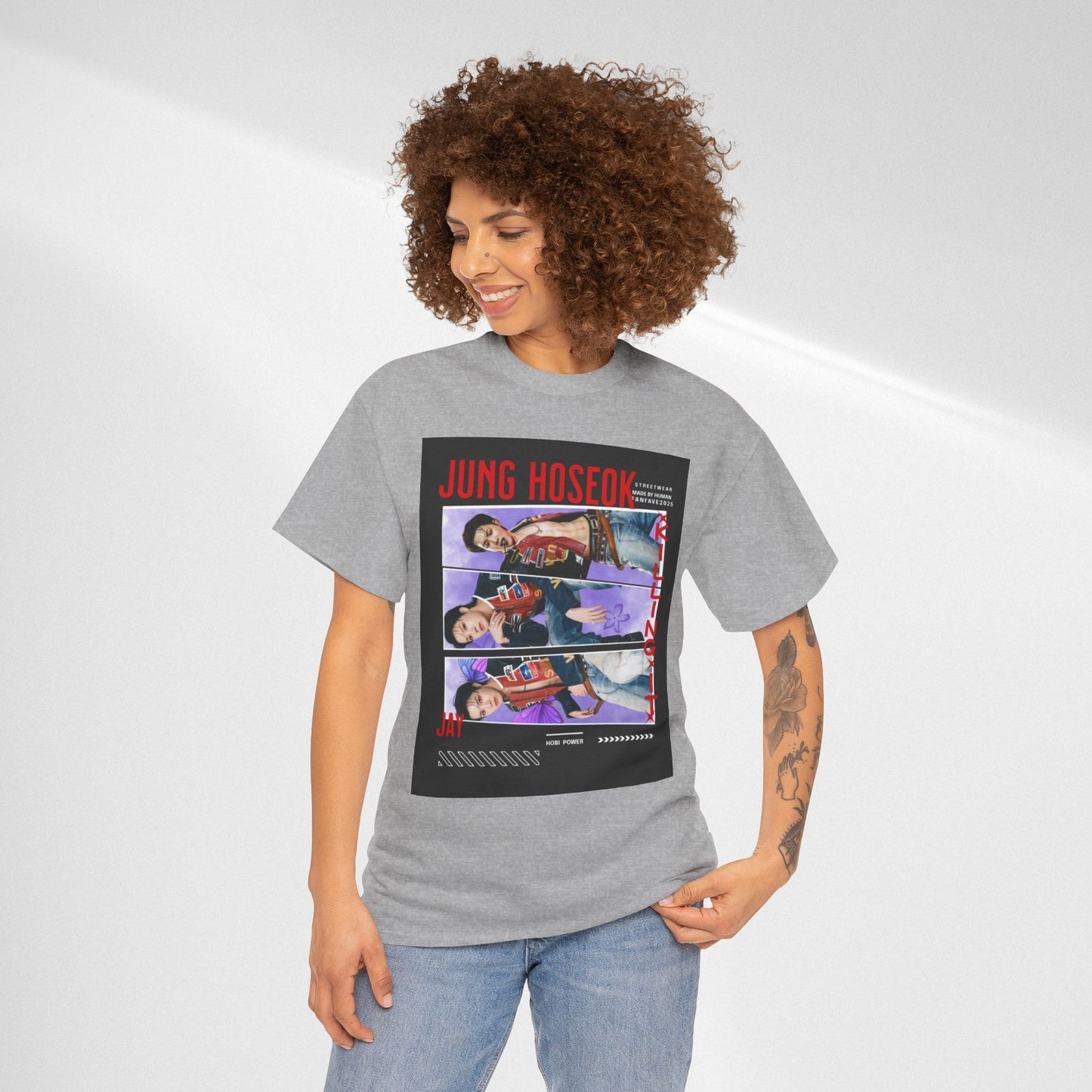 Jung Hoseok Photo Collage Tee — Retro K-Pop Fan Shirt