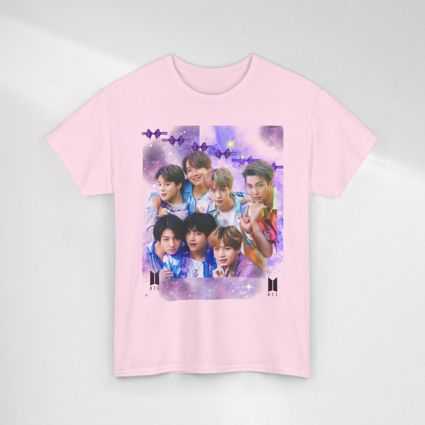 BTS Collage Tee — Purple Dream Photo Graphic T-Shirt