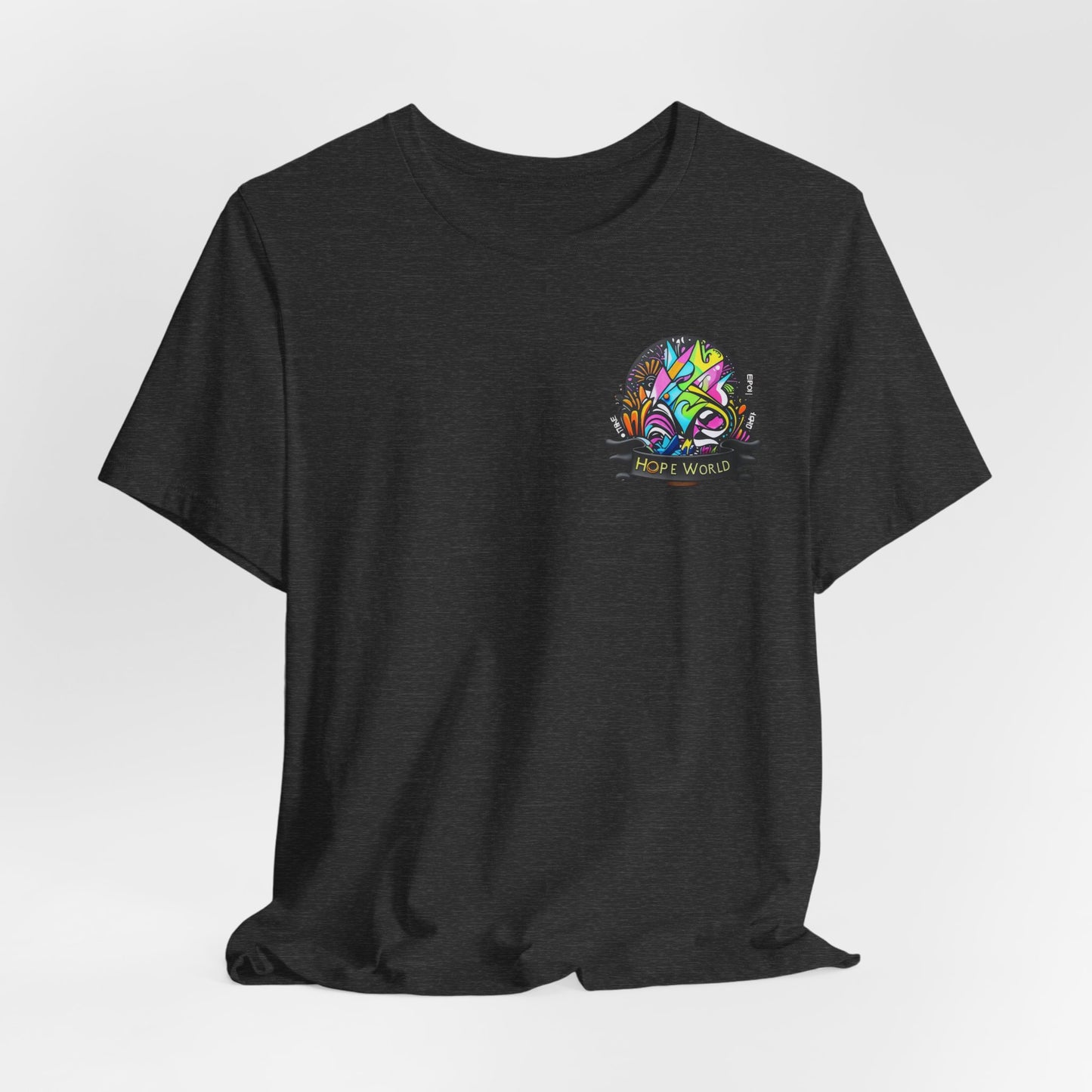 Hope World Graphic Tee — Colorful Graffiti BTS-Inspired Shirt