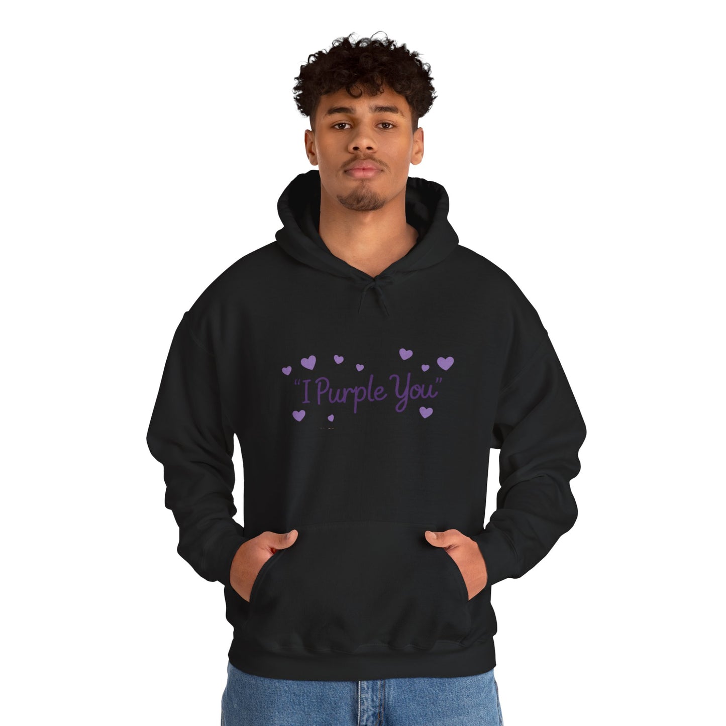 I Purple You Hoodie — Cute Purple Heart Love Pullover