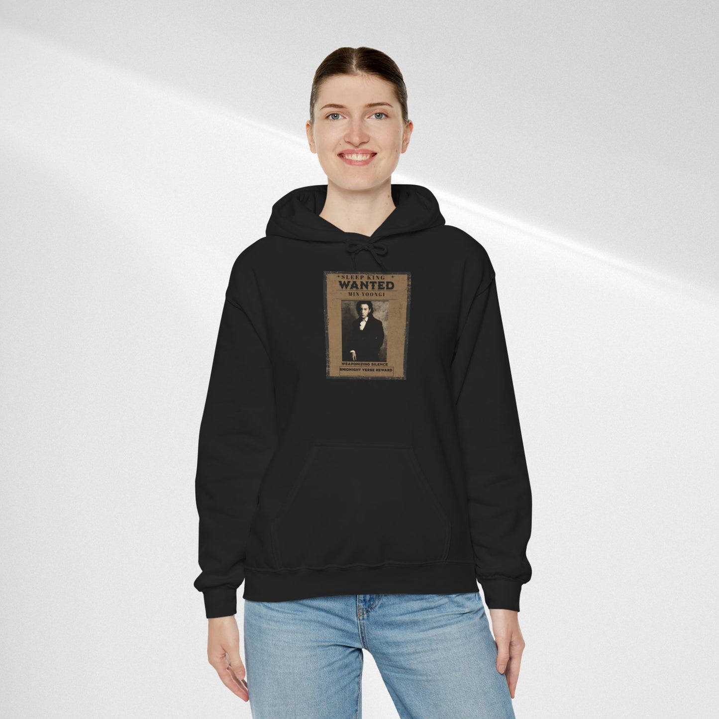 Suga Wanted Poster Hoodie — Vintage 'Wanted' Photo Sweatshirt