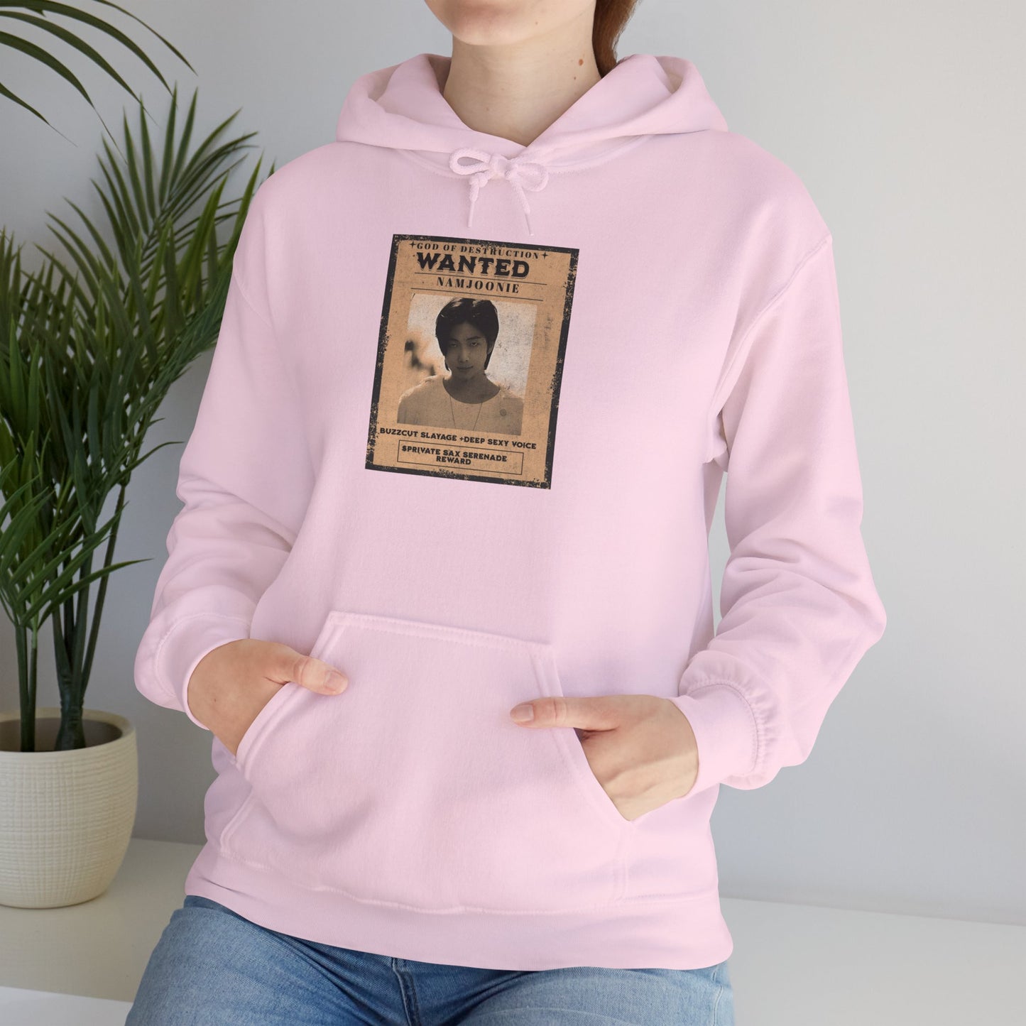 Hoodie - Vintage Namjoon 'WANTED' Poster Graphic Pullover