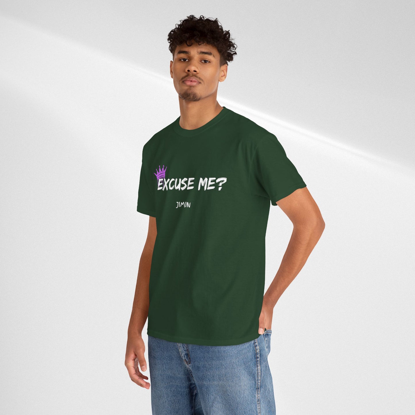Excuse Me? Tee — Jimin Crown Graphic T‑Shirt