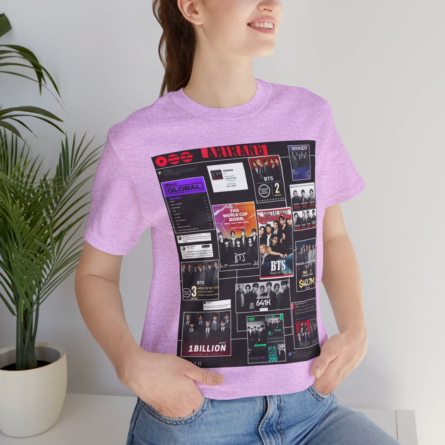 BTS  ARIRANG Collage Graphic Tee — K‑Pop Fan Tribute Shirt