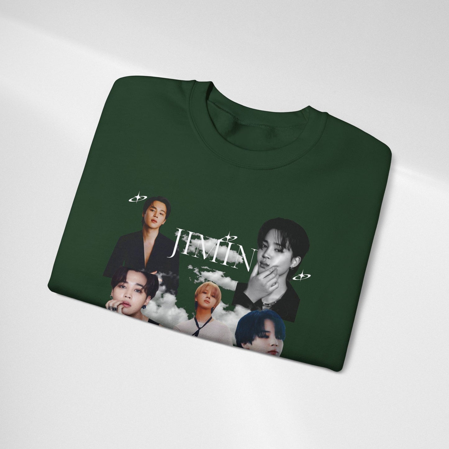 Crewneck Sweatshirt — K-pop JIMIN Collage Pullover (Band Member Design)