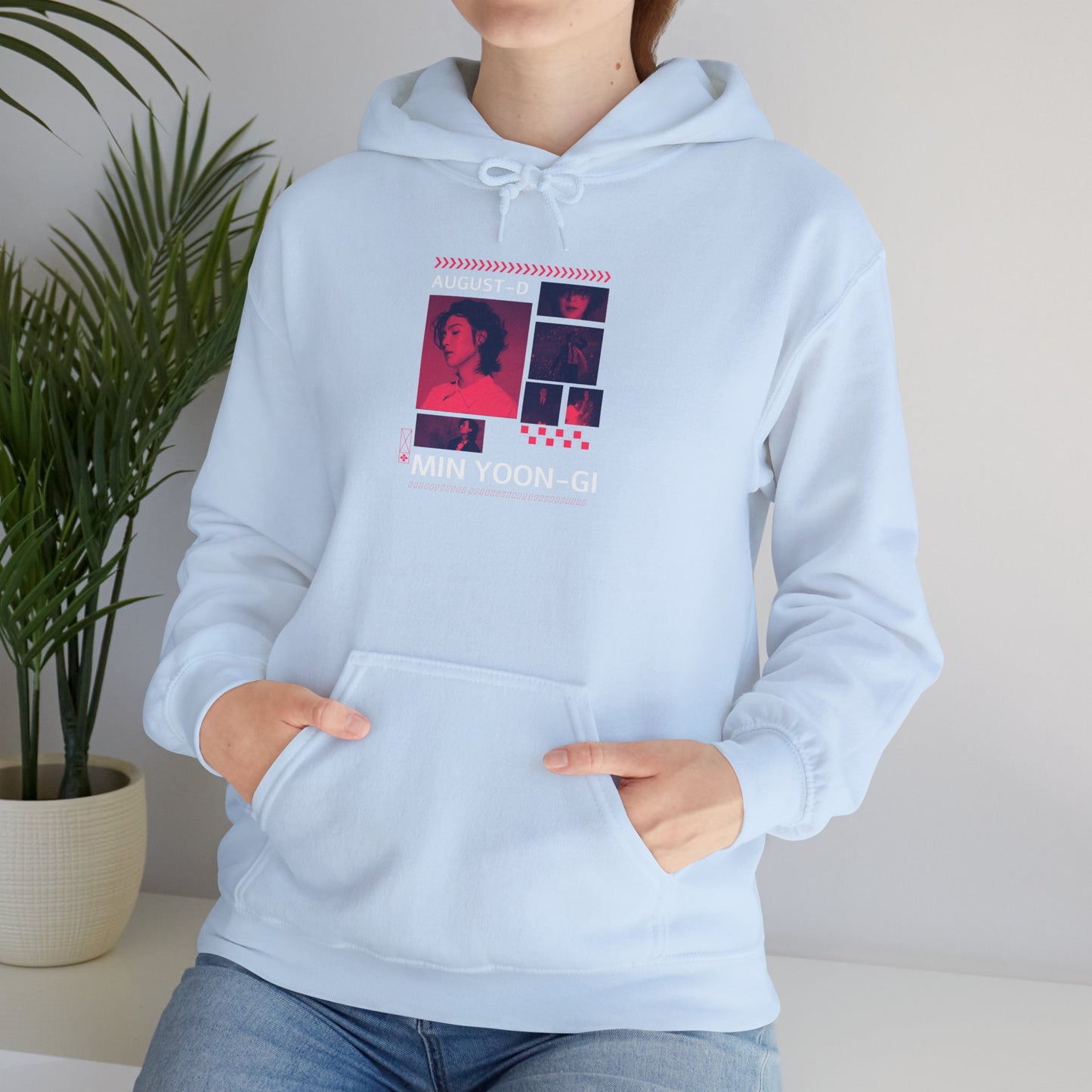 Min Yoon-gi Photo Grid Hoodie — K-Pop Retro Tour Aesthetic