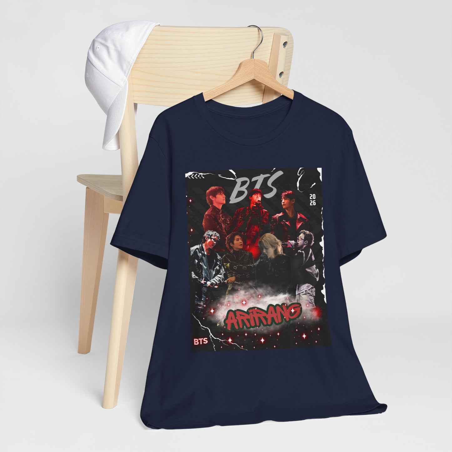 BTS ARIRANG Band Graphic Tee — 'BTS ARMY' Retro Concert Poster Shirt