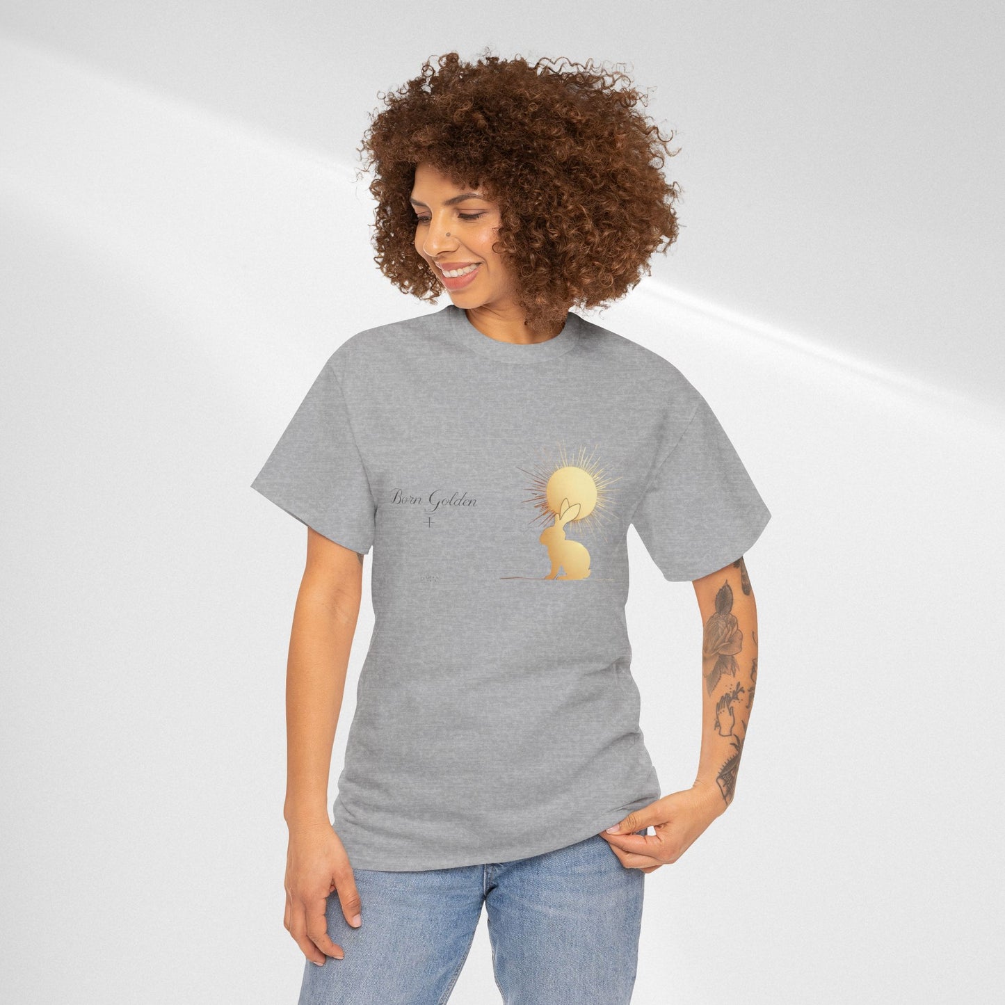 JK Golden Child T-Shirt — 'Born Golden' Cute Kids Illustration Tee