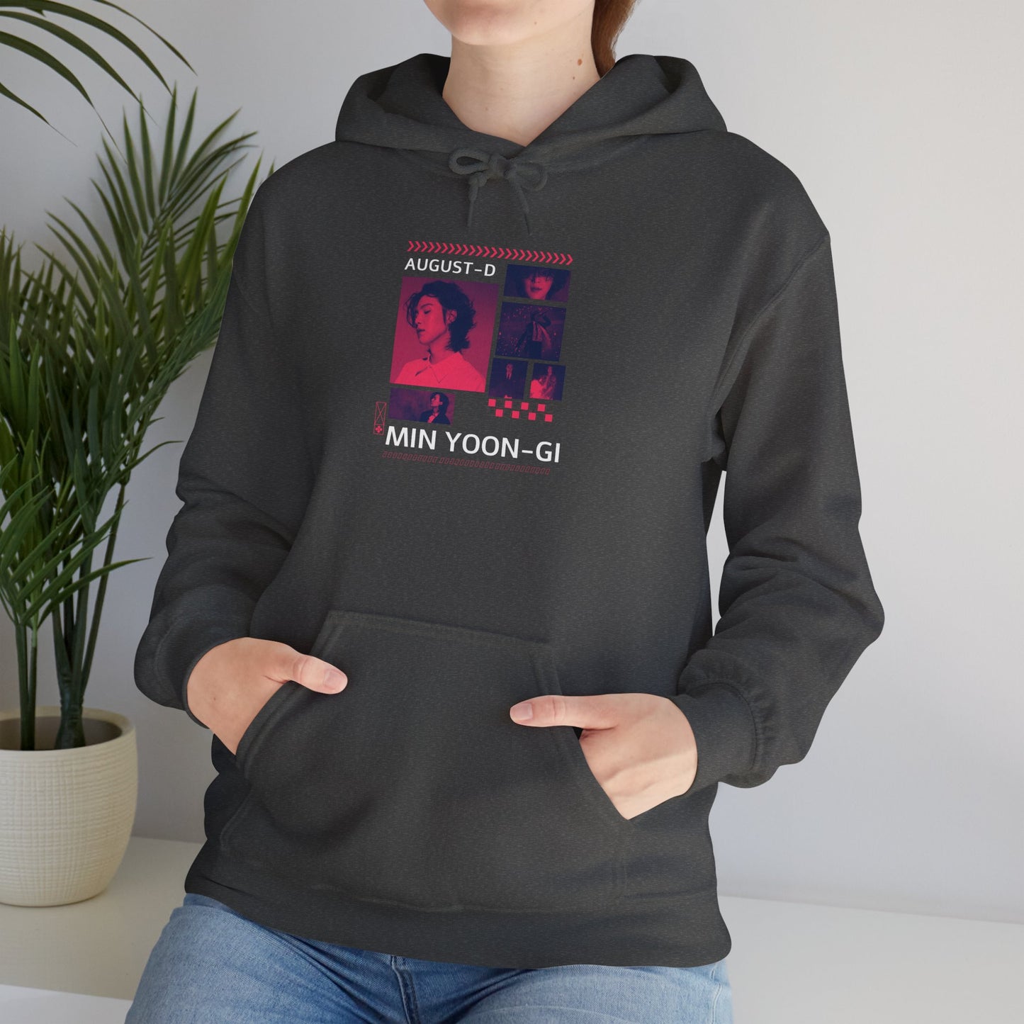Min Yoon-gi Photo Grid Hoodie — K-Pop Retro Tour Aesthetic