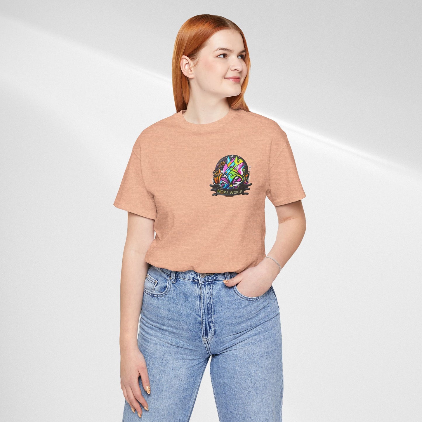 Hope World Graphic Tee — Colorful Graffiti BTS-Inspired Shirt