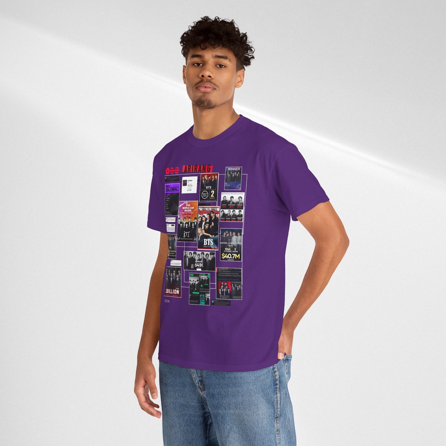 BTS ARIRANG Collage Tee — Iconic Albums & Milestones Graphic T-Shirt