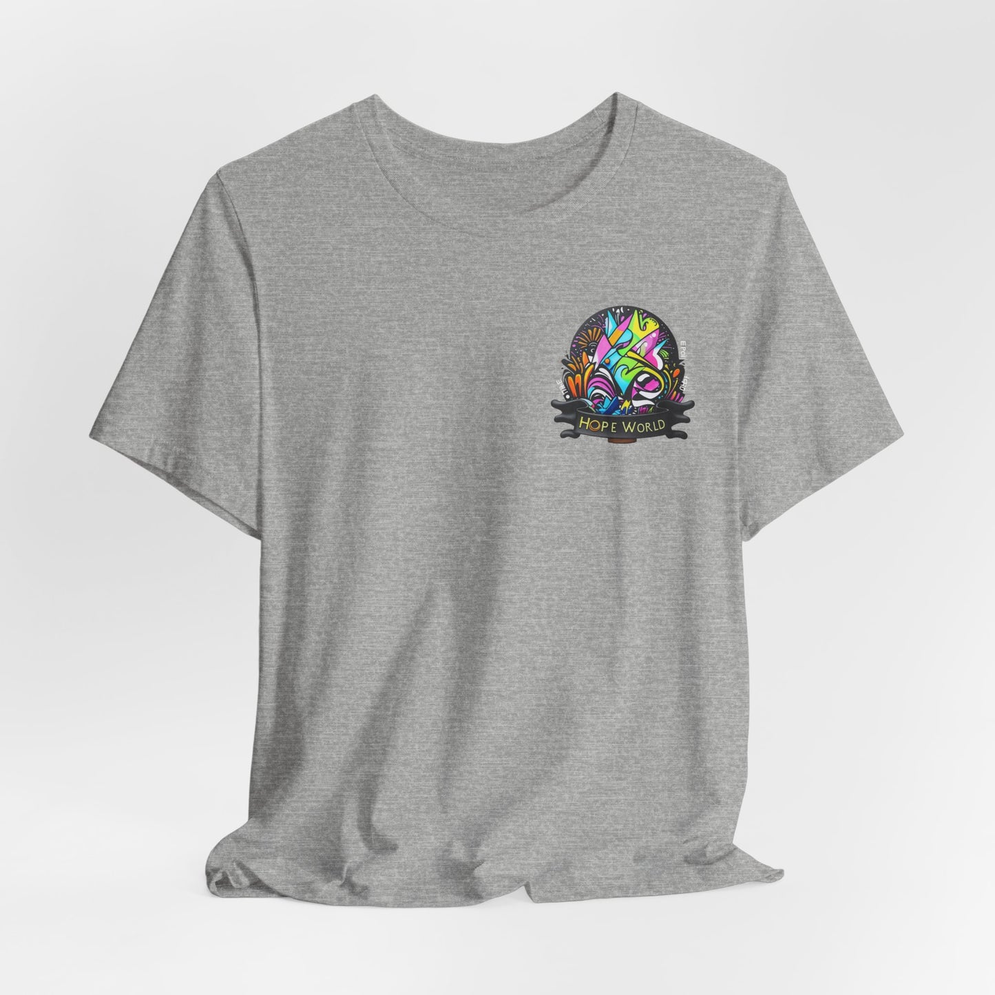 Hope World Graphic Tee — Colorful Graffiti BTS-Inspired Shirt