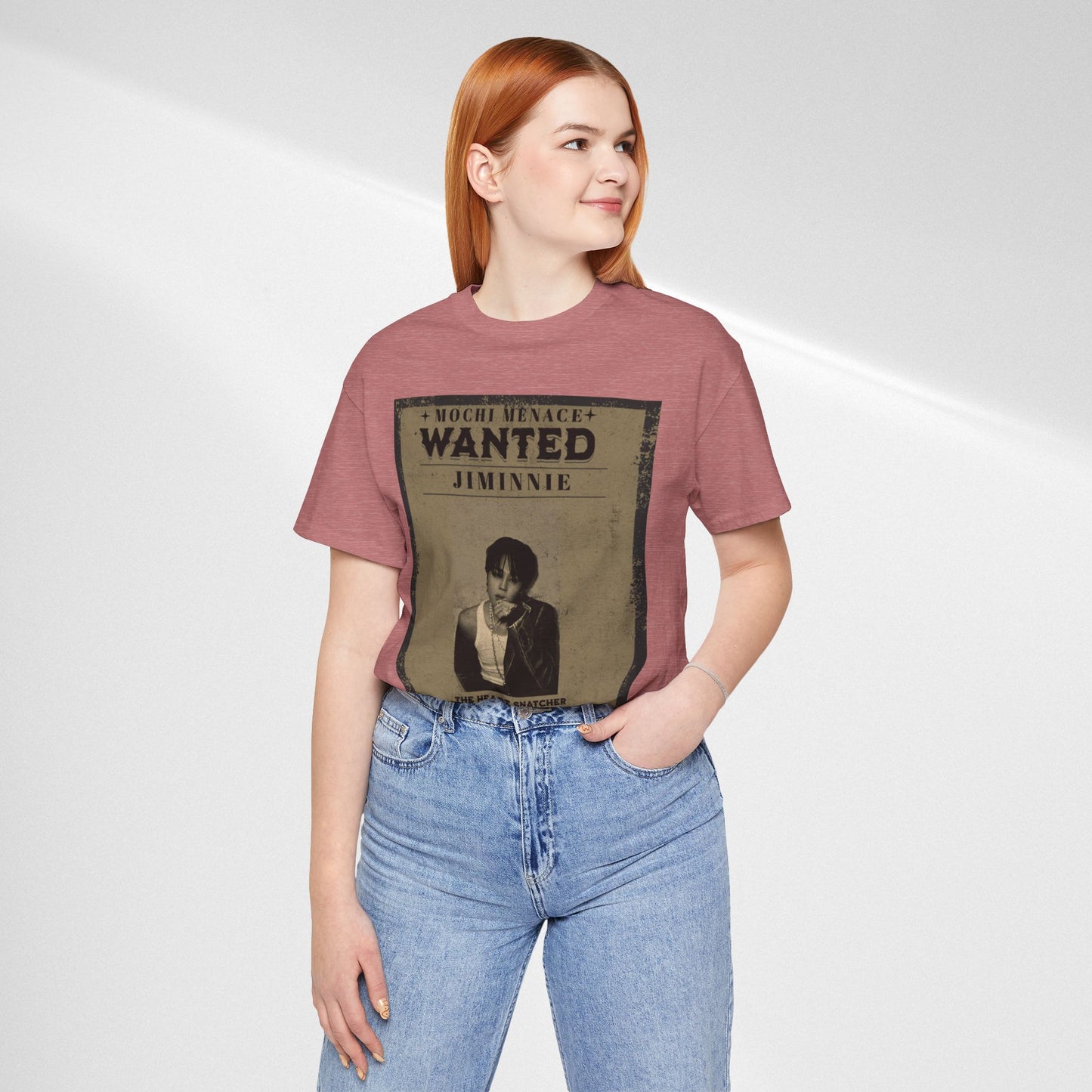 JIMIN Wanted Poster Graphic Tee — 'Mischief Menace' Vintage Style