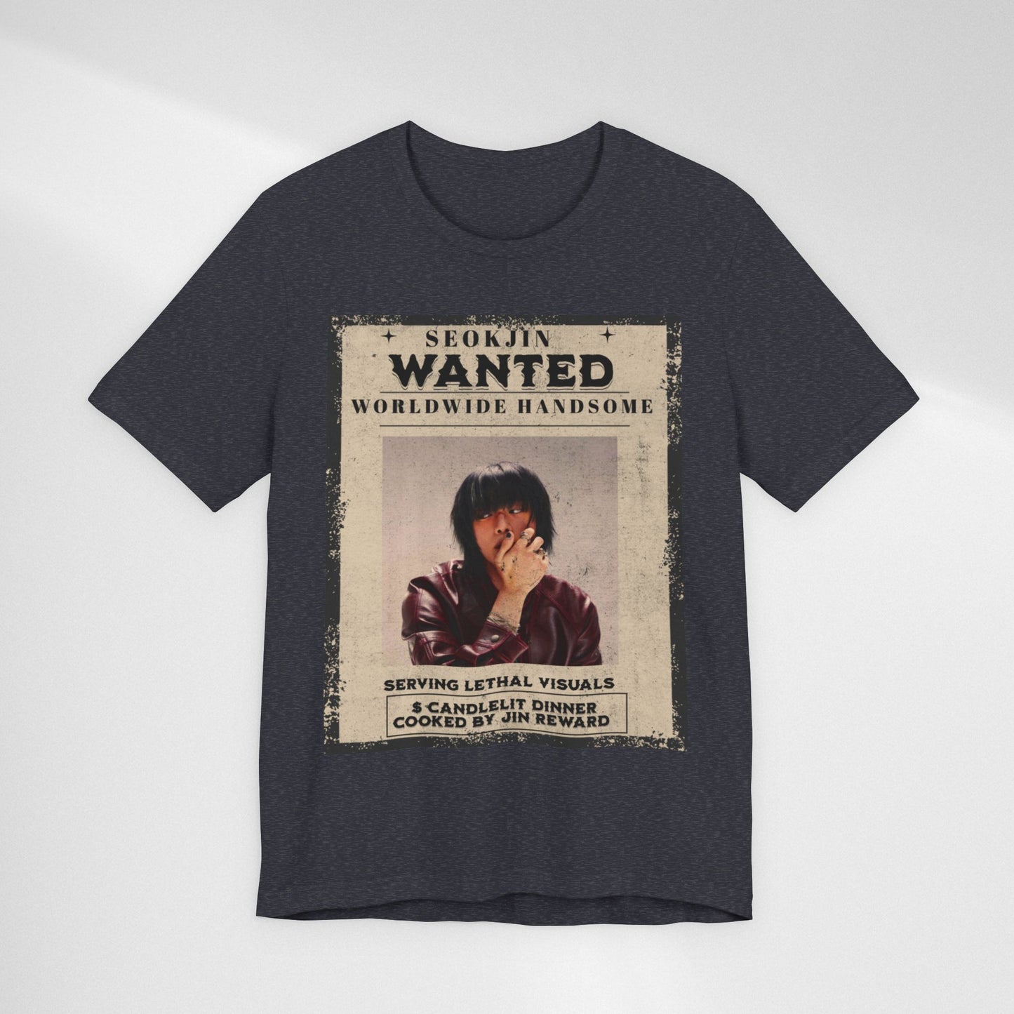 T-Shirt — 'Seokjin Wanted: Worldwide Handsome' Vintage Poster Tee