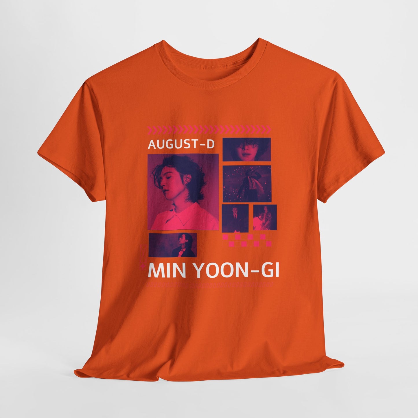 Min Yoon-Gi Photo Grid Tee — K‑Pop BTS August‑D Fan Shirt