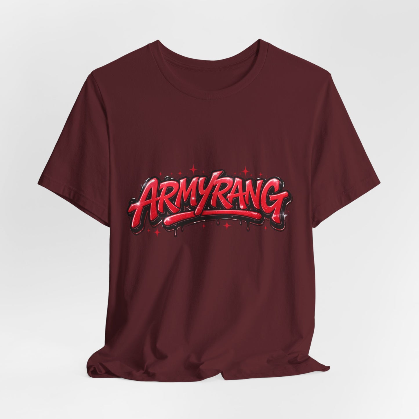BTS T-Shirt — 'ARMYRANG' Red Graffiti Logo Tee