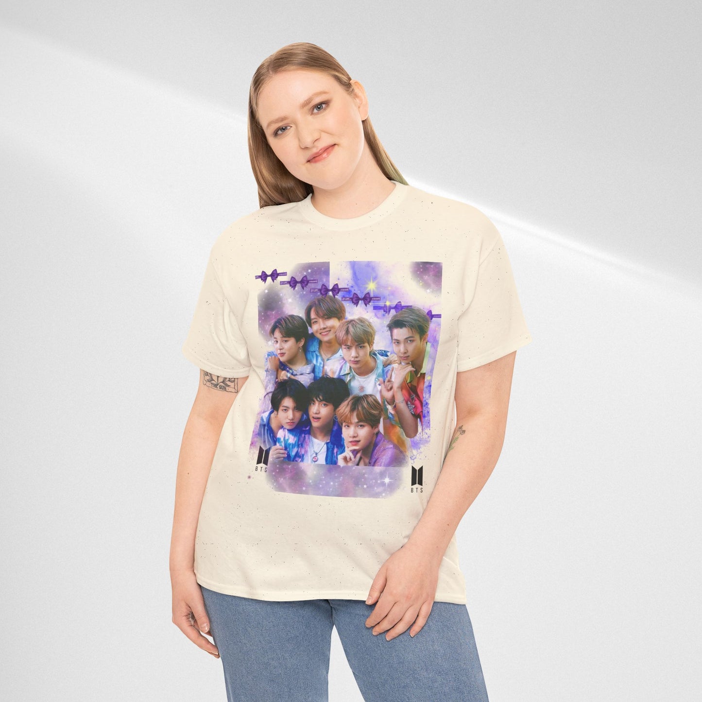 BTS Collage Tee — Purple Dream Photo Graphic T-Shirt