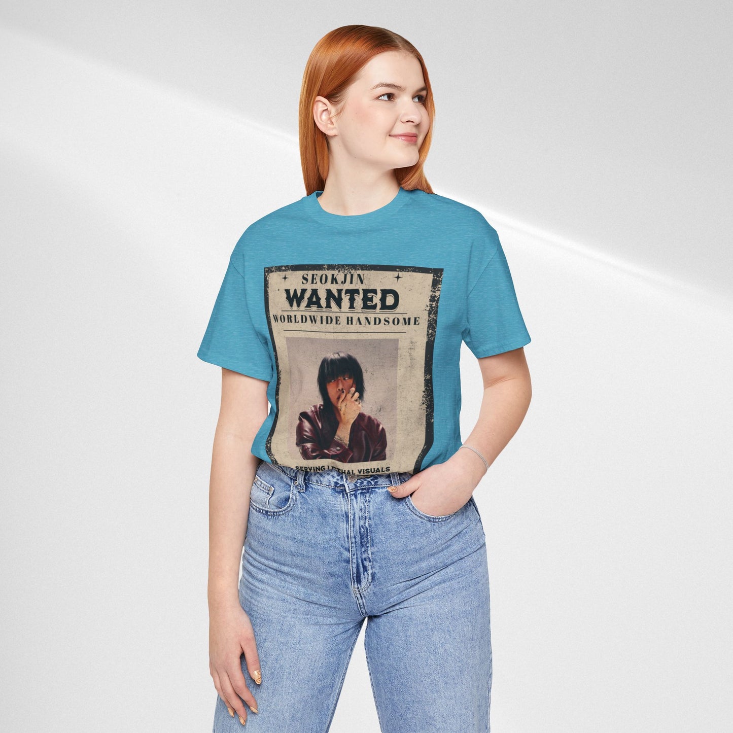 T-Shirt — 'Seokjin Wanted: Worldwide Handsome' Vintage Poster Tee