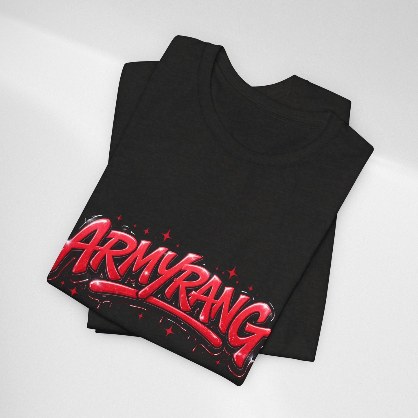 BTS T-Shirt — 'ARMYRANG' Red Graffiti Logo Tee