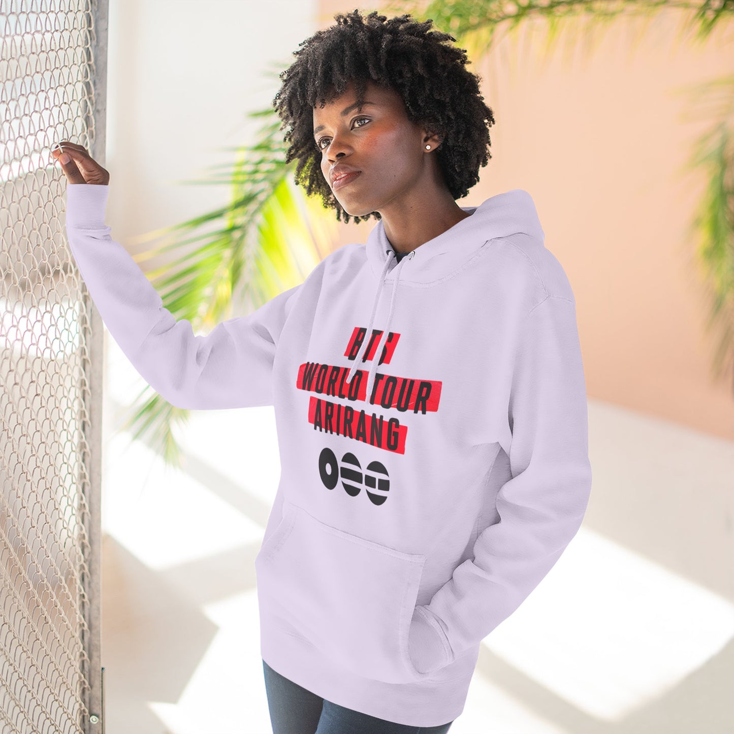 BTS World Tour Hoodie — 'Arirang' Fleece Pullover with Tour Dates