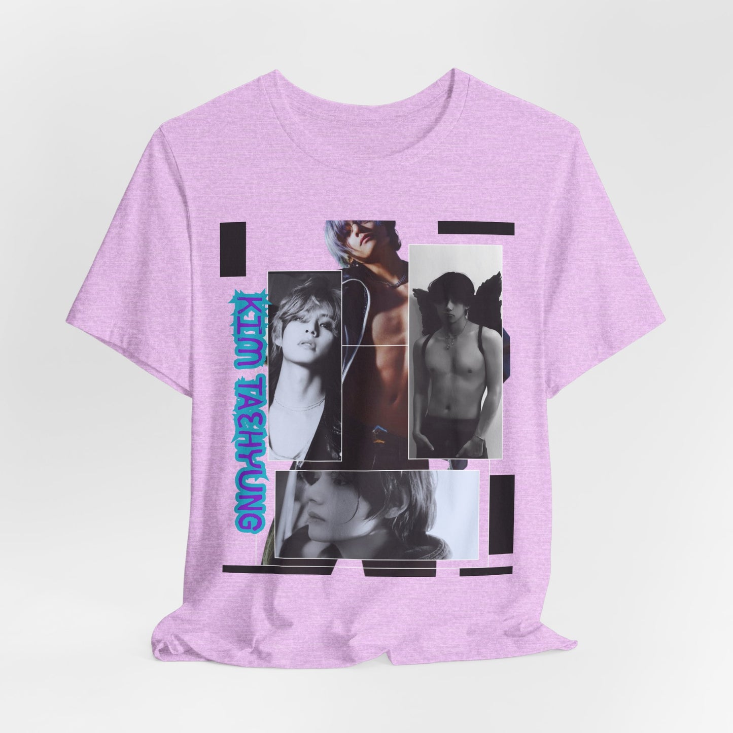 TAE Photo Collage Graphic Tee — Retro Black & White Portraits