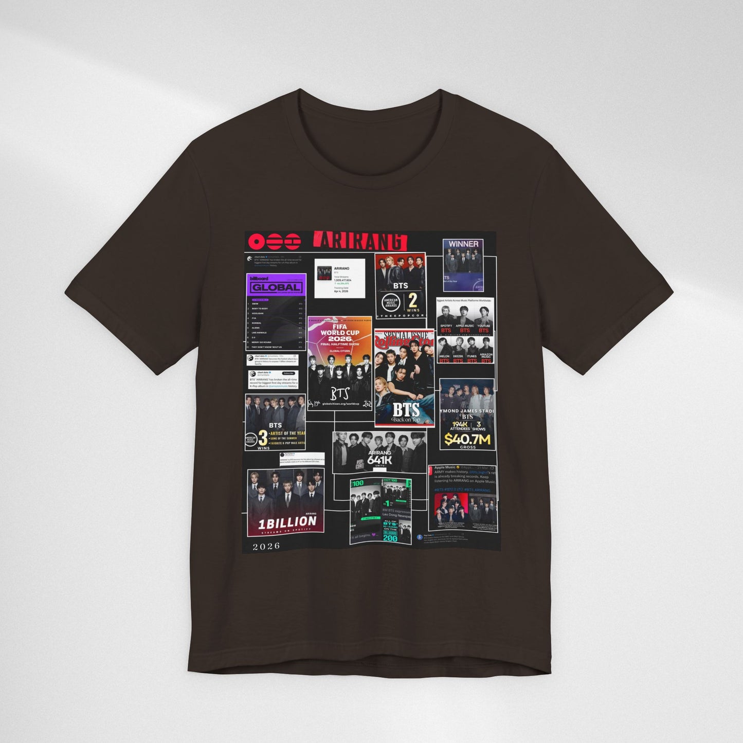 BTS  ARIRANG Collage Graphic Tee — K‑Pop Fan Tribute Shirt