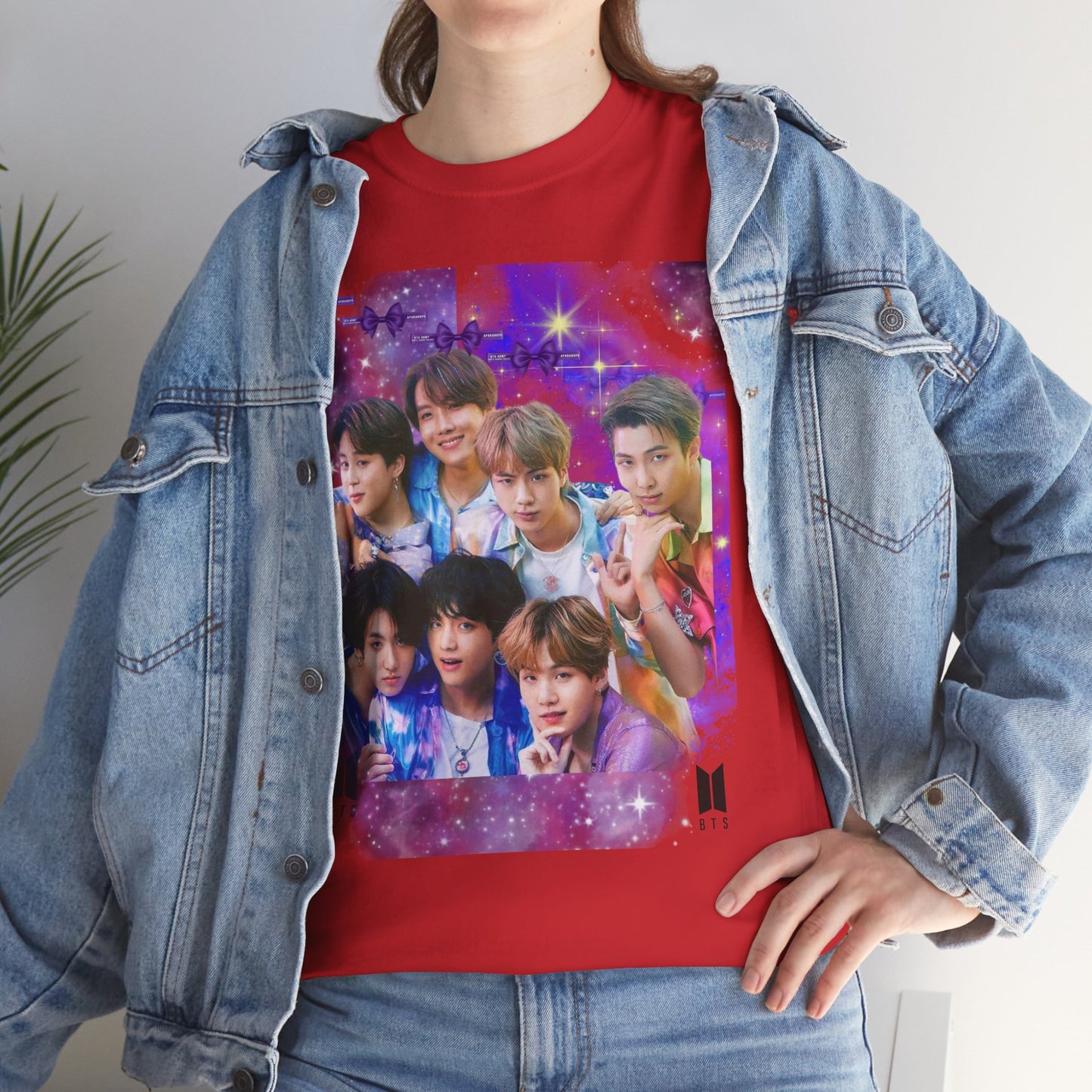 BTS Collage Tee — Purple Dream Photo Graphic T-Shirt