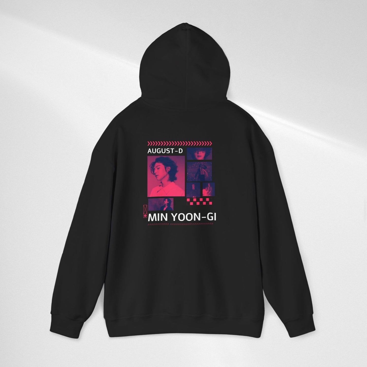 Min Yoon-gi Photo Grid Hoodie — K-Pop Retro Tour Aesthetic