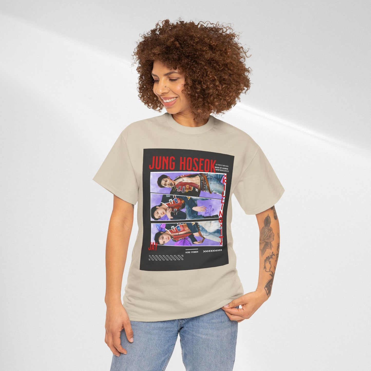 Jung Hoseok Photo Collage Tee — Retro K-Pop Fan Shirt