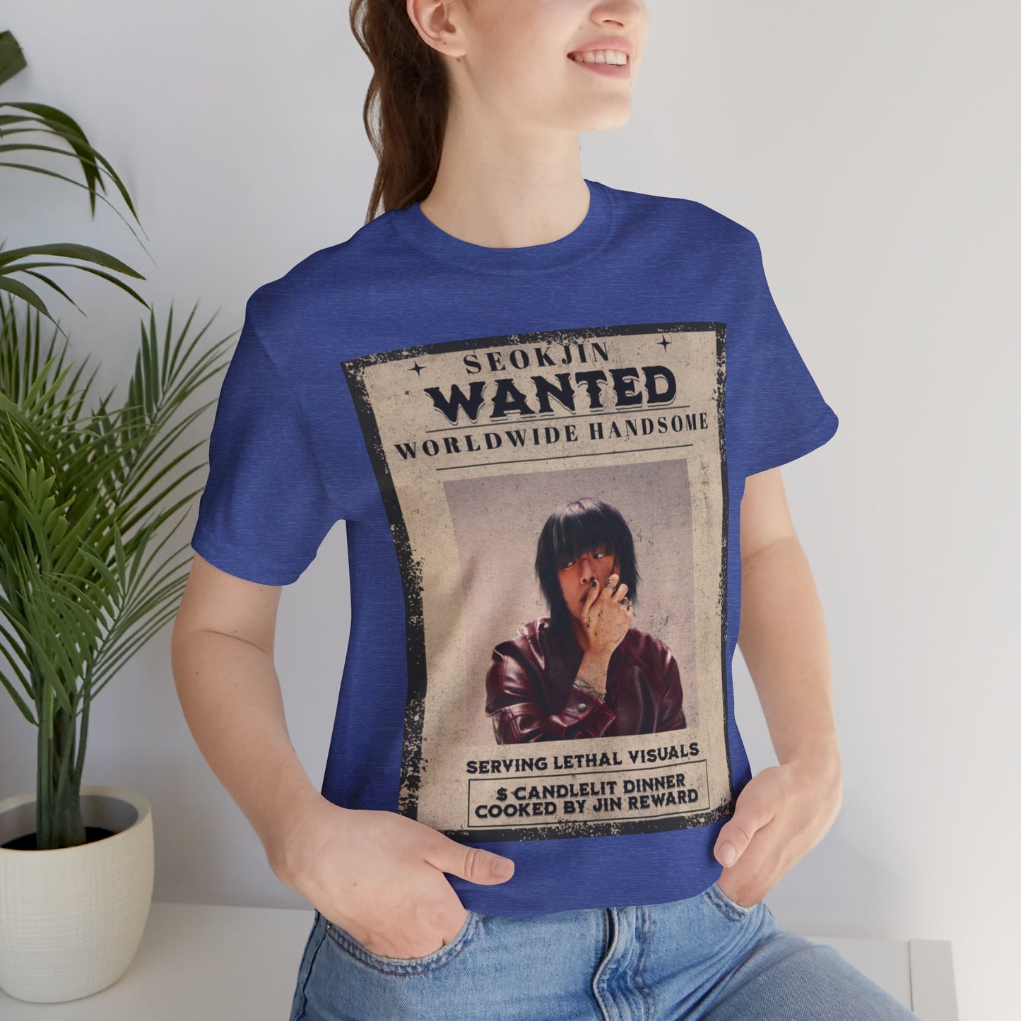 T-Shirt — 'Seokjin Wanted: Worldwide Handsome' Vintage Poster Tee