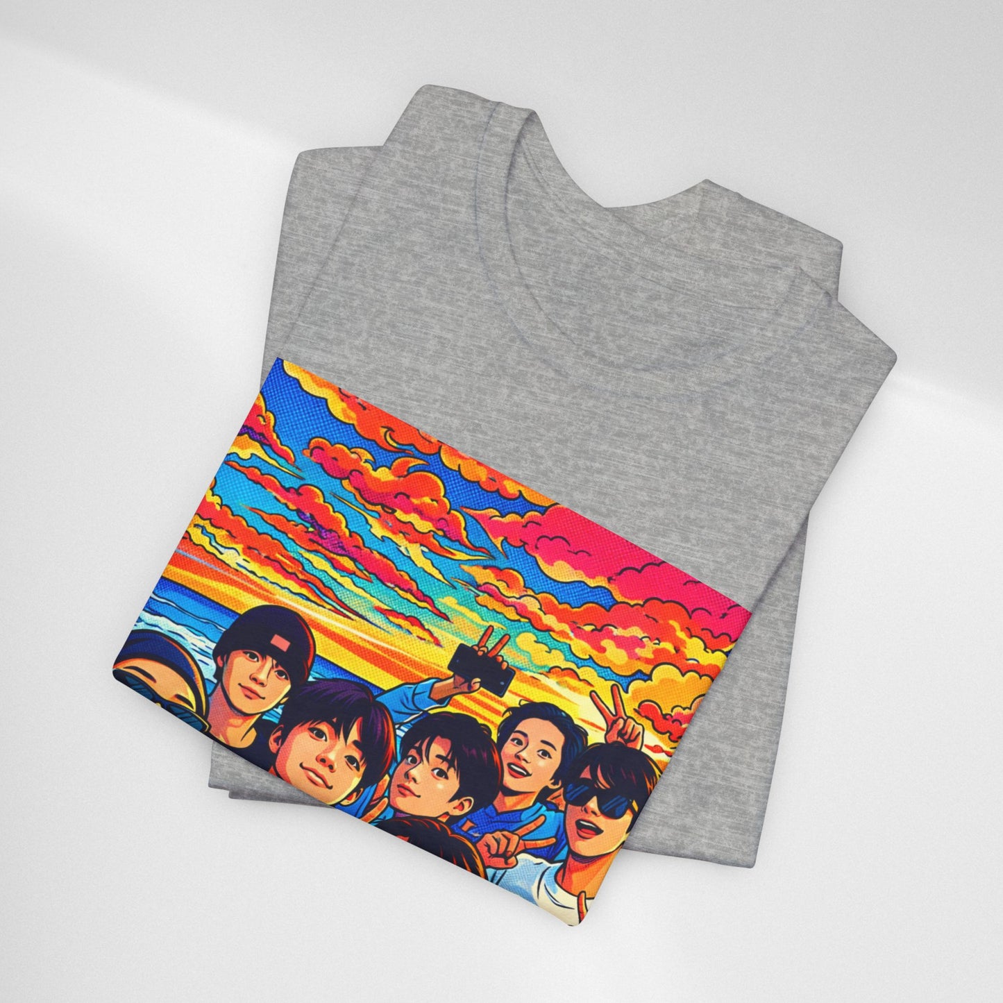 BTS Vibrant Sunset Group Portrait Tee