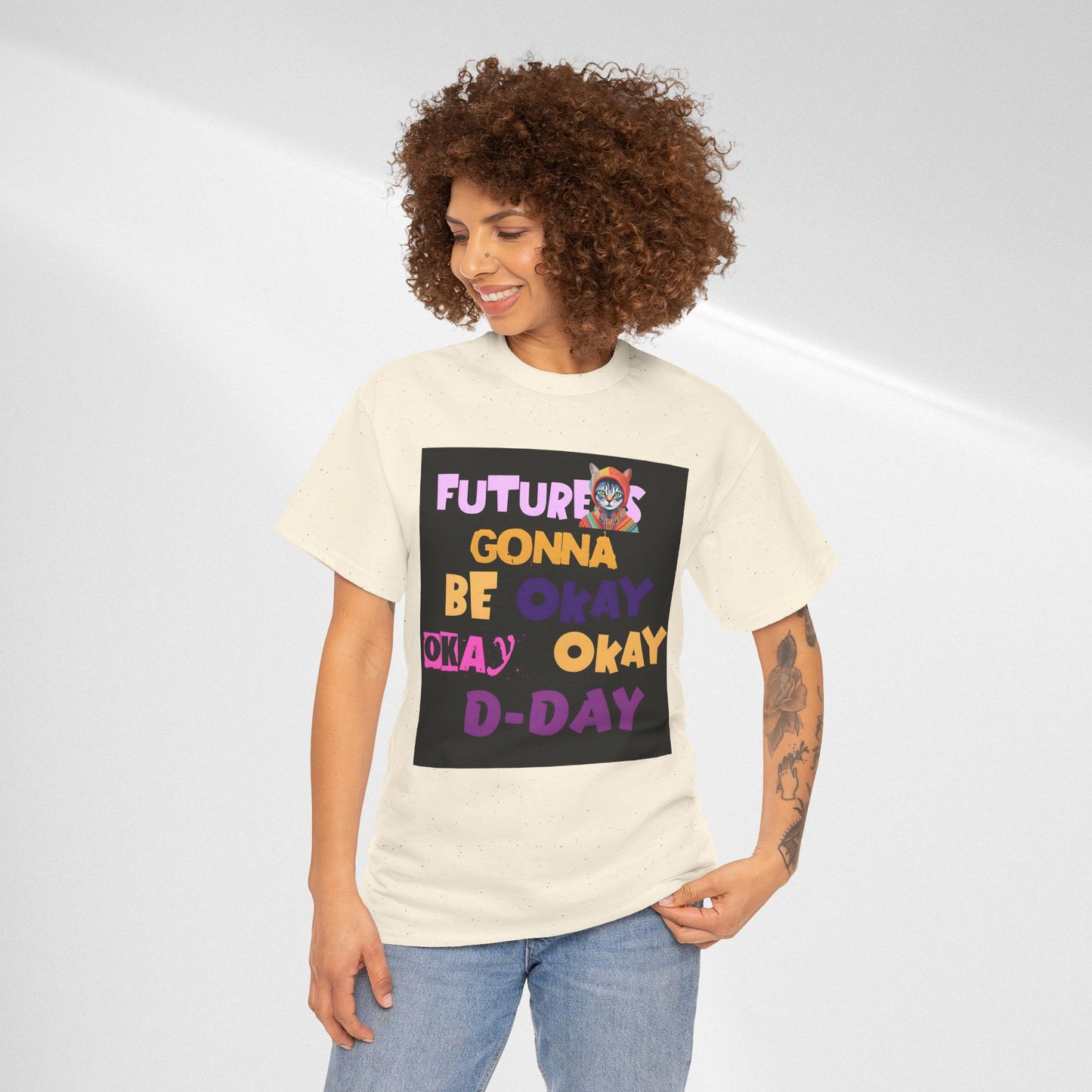 Future's Gonna Be Okay D-Day T-Shirt — Positive Retro Graphic Tee