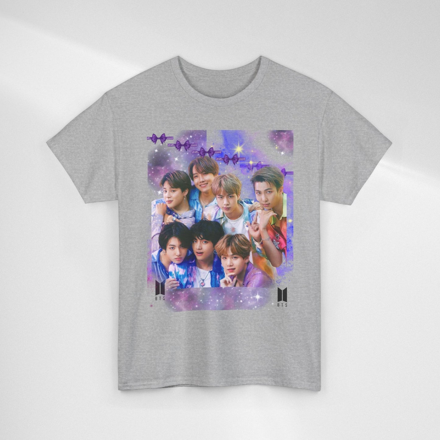 BTS Collage Tee — Purple Dream Photo Graphic T-Shirt