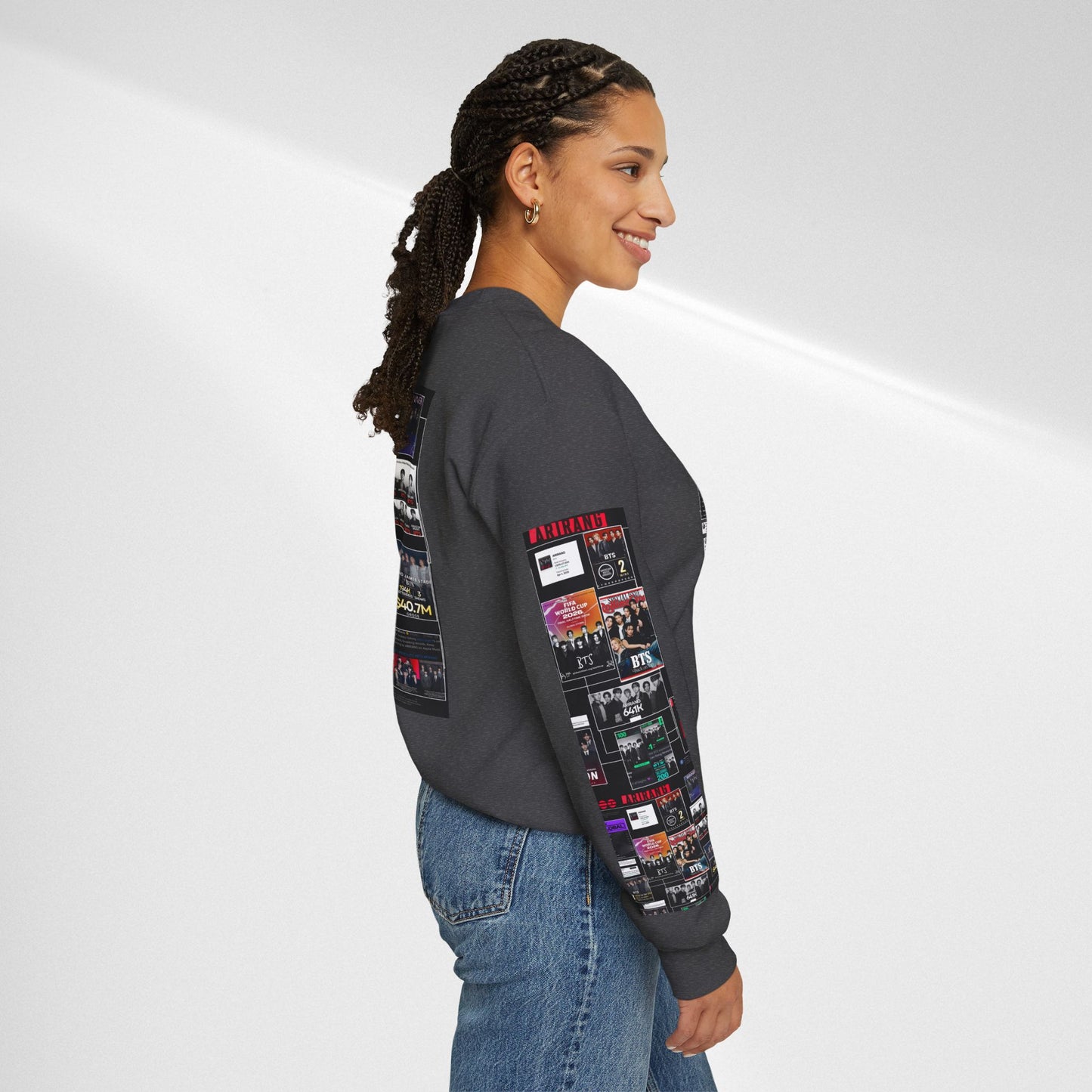 Crewneck Sweatshirt — BTS ARIRANG Collage Graphic Crewneck (Album Posters & Tour Art)