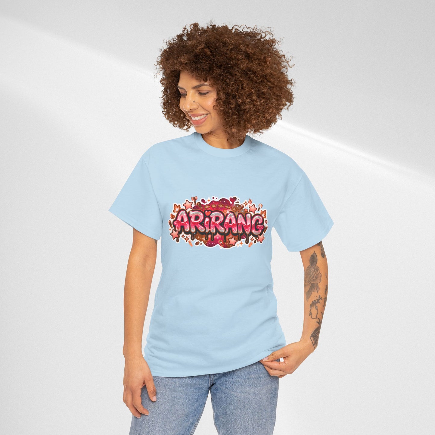BTS Arirang Floral Graphic Tee - Korean Music Tribute Shirt