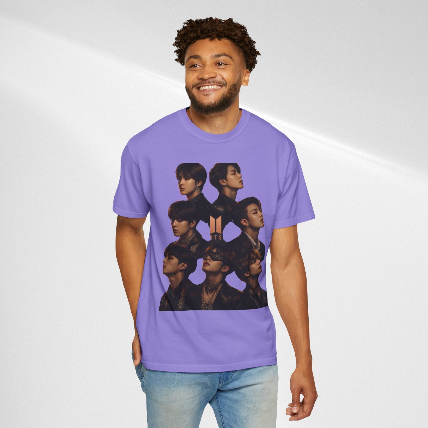 BTS Portrait Collage T-Shirt — Dark Mood Graphic Tee