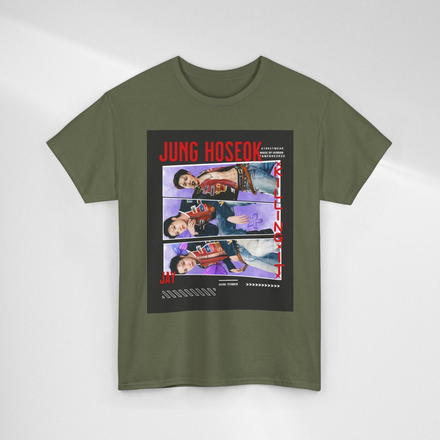 Jung Hoseok Photo Collage Tee — Retro K-Pop Fan Shirt