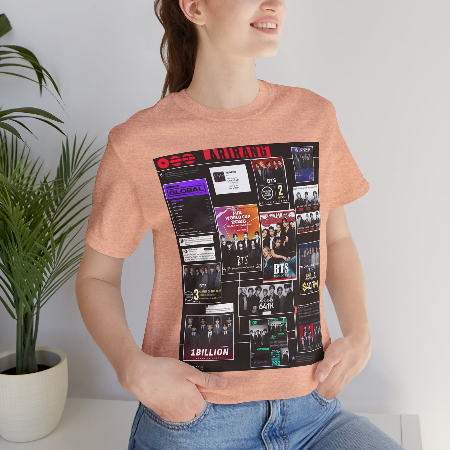 BTS  ARIRANG Collage Graphic Tee — K‑Pop Fan Tribute Shirt