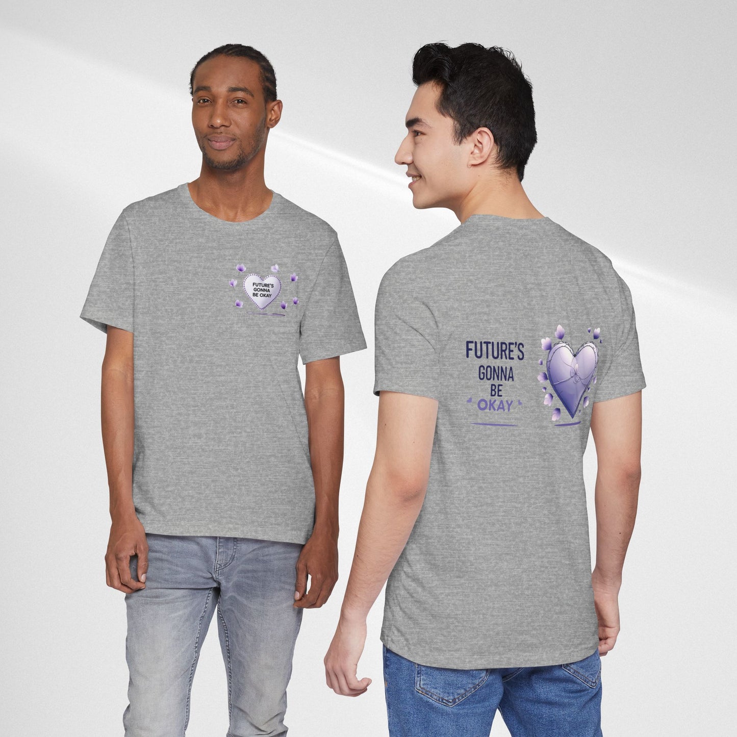Future's Gonna Be Okay T-Shirt — Purple Heart Positive Graphic Tee