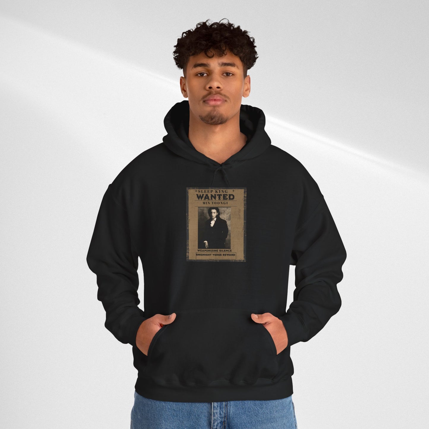 Suga Wanted Poster Hoodie — Vintage 'Wanted' Photo Sweatshirt