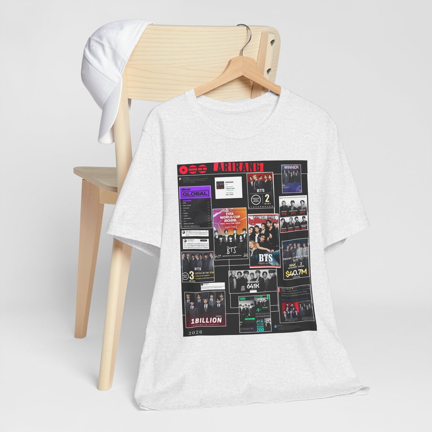 BTS  ARIRANG Collage Graphic Tee — K‑Pop Fan Tribute Shirt