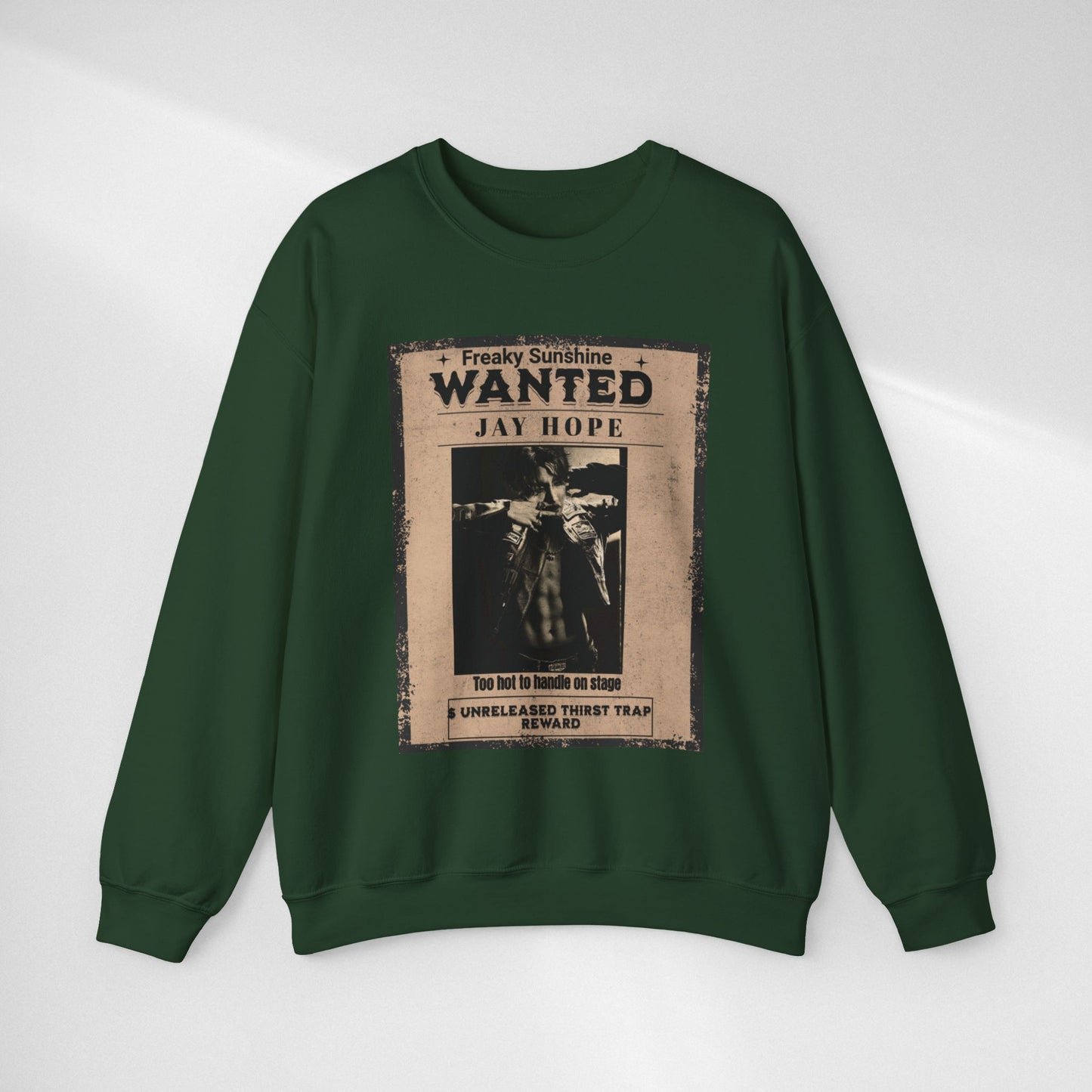 Wanted 'Jay Hope' Vintage Poster Sweatshirt – Retro Western Graphic Crewneck