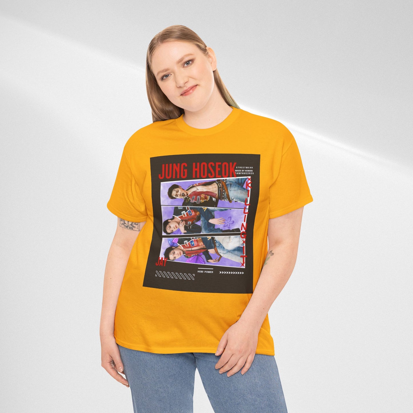 Jung Hoseok Photo Collage Tee — Retro K-Pop Fan Shirt