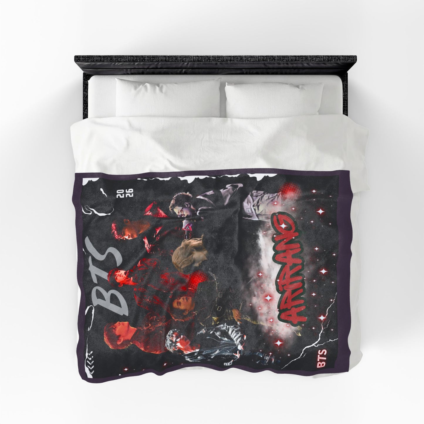Velveteen Plush Blanket — BTS 'Arirang' Collage Fan Throw
