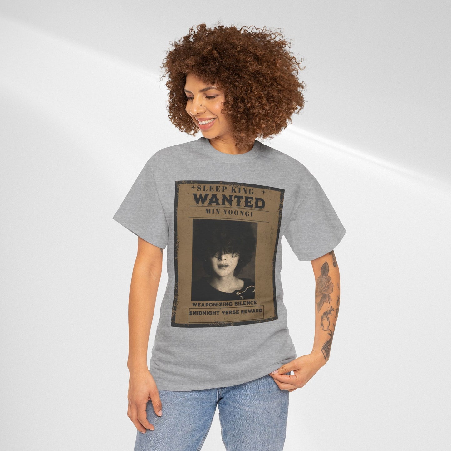 Suga Vintage “Sleeping Wanted” Retro Poster T-Shirt
